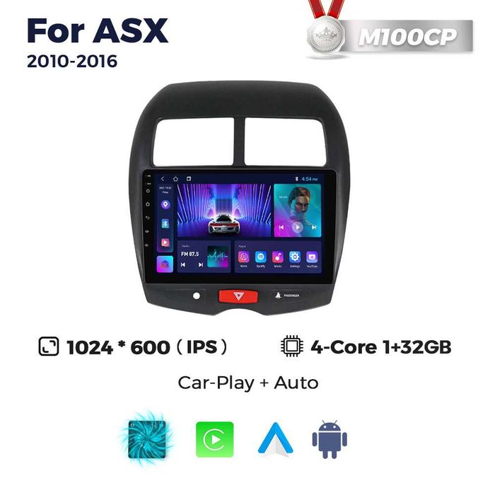 Штатна магнітола Mitsubishi ASX 2010-2017 GPS навігація мультимедія