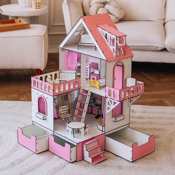 Ляльковий будинок лол з ящиками органайзерами +вітальня Кукольный дом