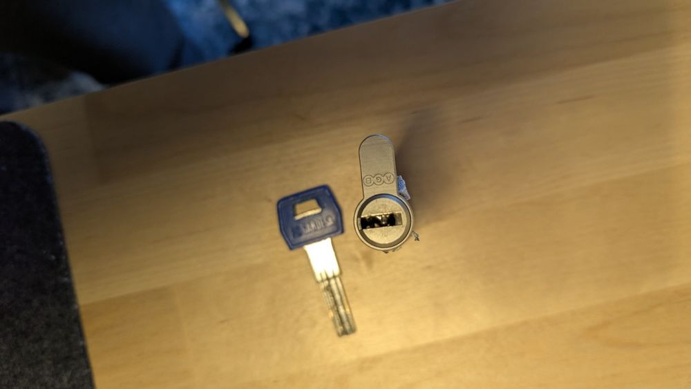 Canhão para porta blindada 10cm - 1 chave