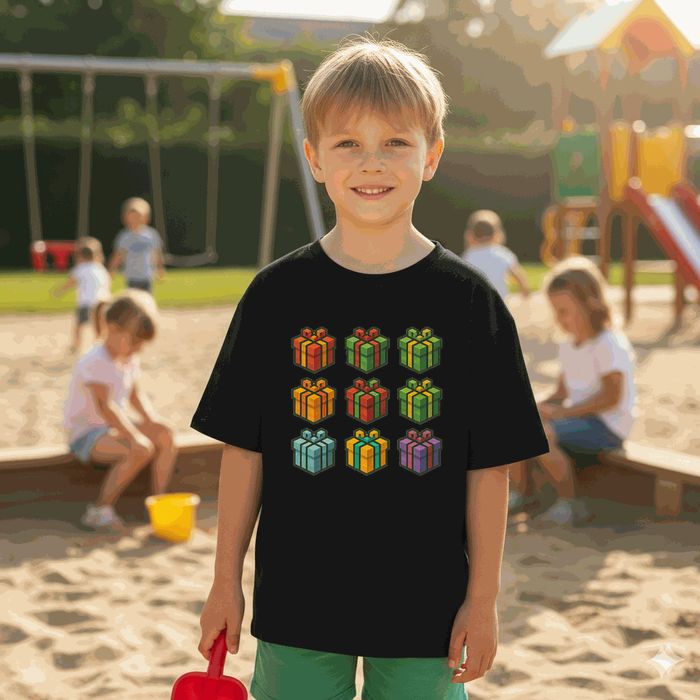 Koszulka dziecięca czarna blokowe minecraft prezent święta 152