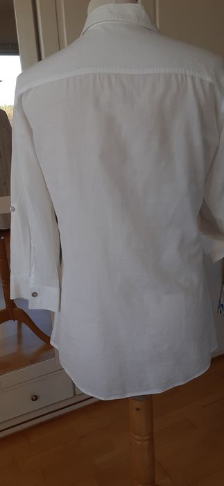 Elegancka bluzka biała 38 batyst 100%bawełna