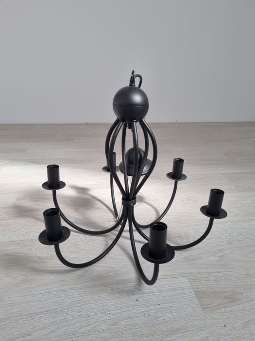 Żyrandol kandelabr Vintage czarny