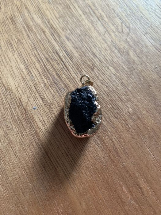 Naszyjnik handmade z czarnym turmalinem  .
