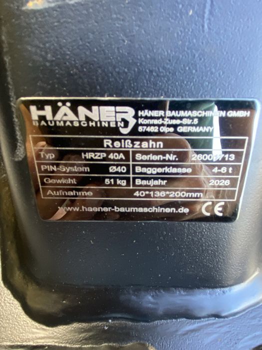 Ripper Haner HRZP 40A Novo 4 a 6 Toneladas