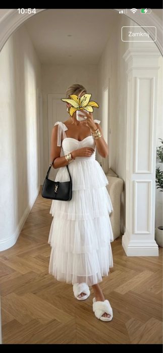 Tiulowa sukienka ślub komunia poprawiny