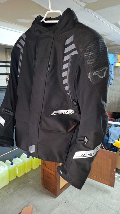 Blusão  Macna Ultimax jaqueta têxtil impermeável da motocicleta preto