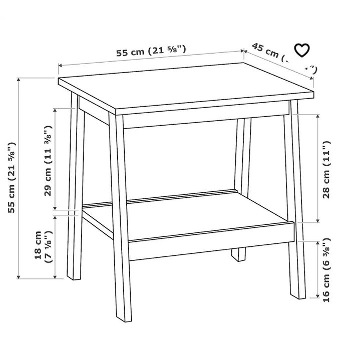 Mesa de apoio branca