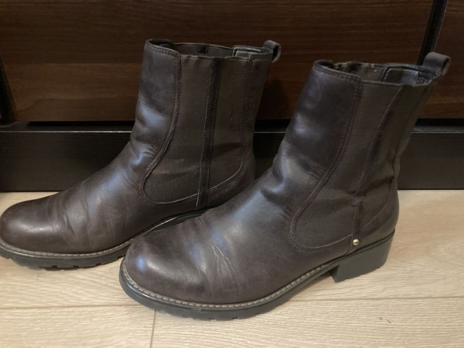 Clarks sztyblety botki skórzane brązowe rozmiar 40