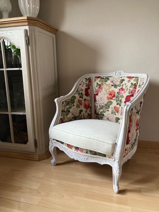 Fotel ludwikowski dębowy