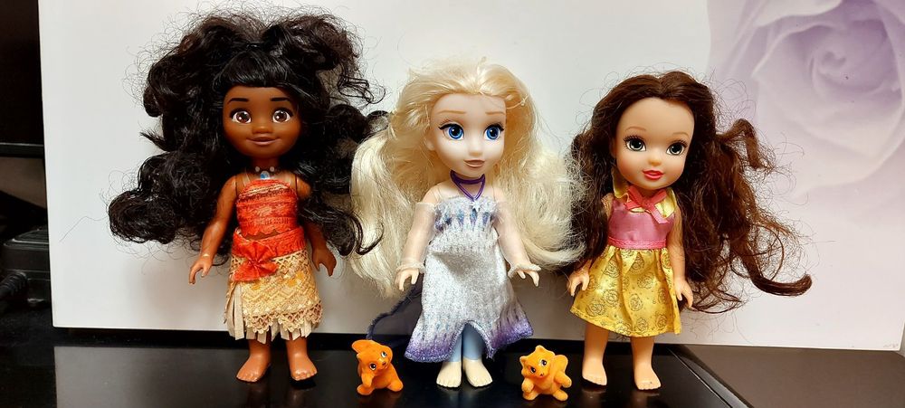 Набор Принцессы Дисней Jakks США  мини малышки Моана Эльза Белль