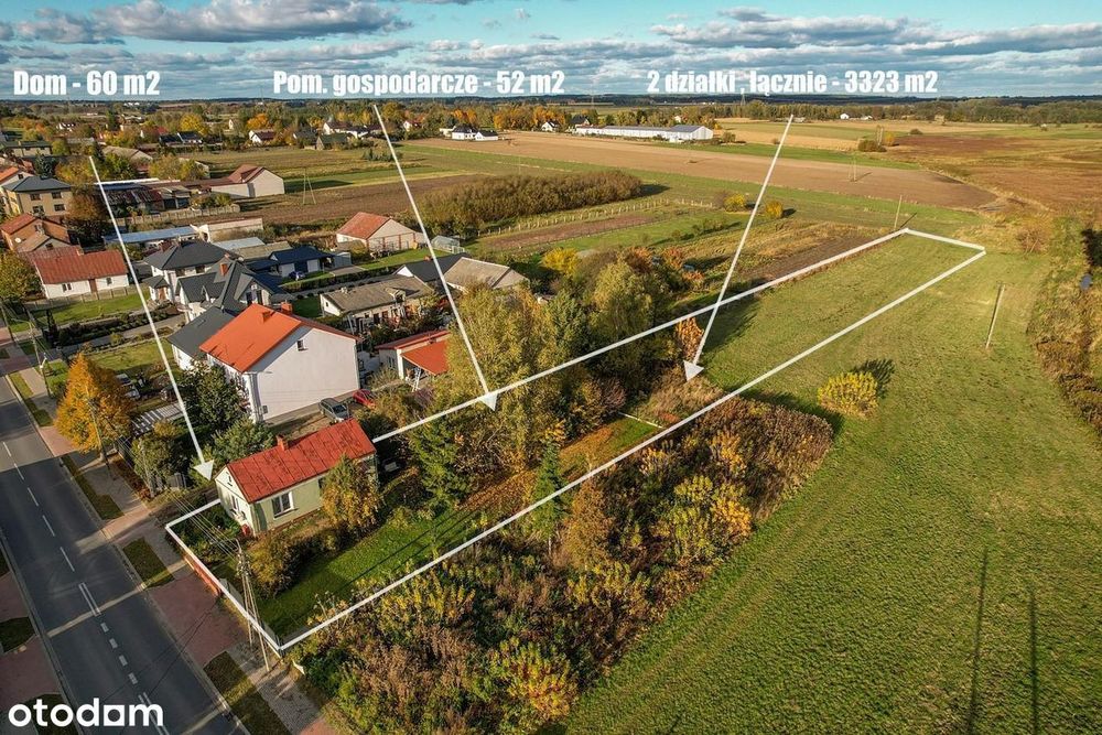 Mały, zielony domek/działka 3323 m2/zielona okolic