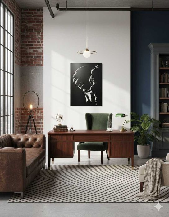 Metalowy obraz – Słoń | 49x66 cm | Efekt 3D