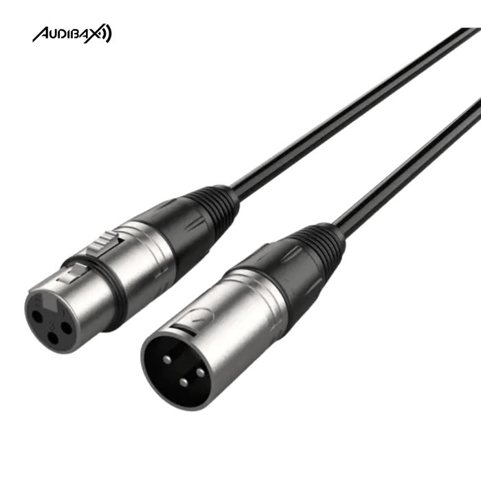 Audibax Silver Cabo XLR 1m Preto