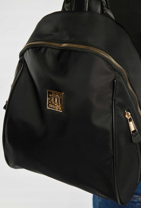 Plecak Damski MONNARI BAG1350 Czarny Elegancki Miejski Plecaczek