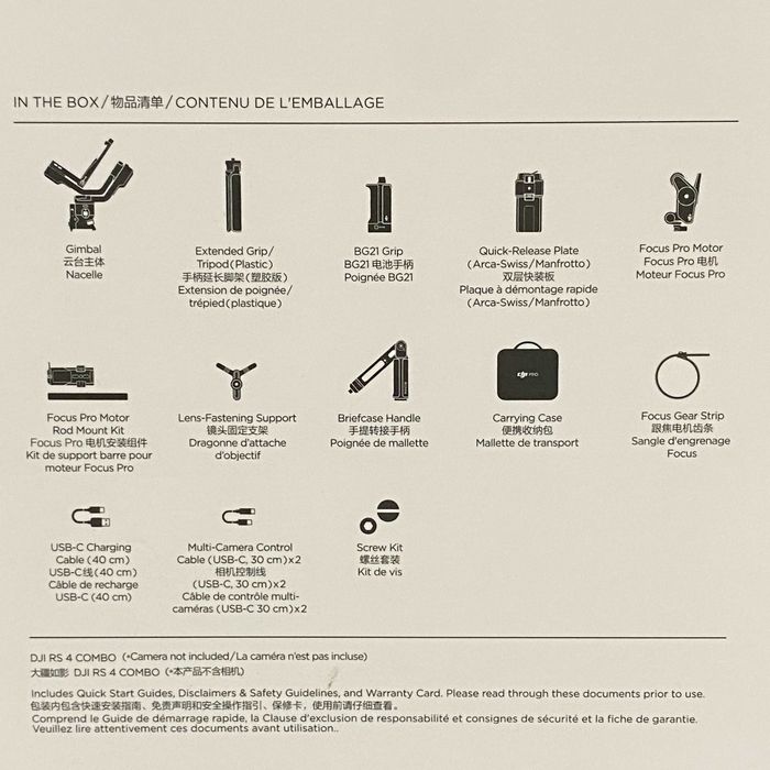 DJI RS 4 Combo (SELADO - 3 ANOS DE GARANTIA)