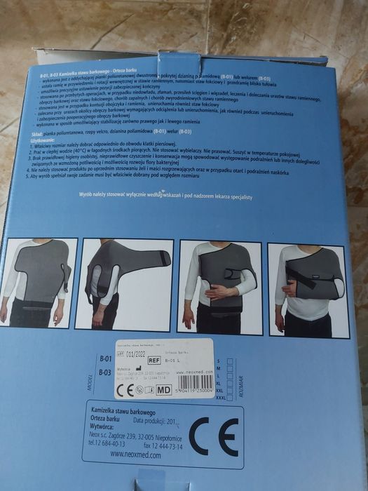 Orteza barku kamizelka stawu barkowego B-01 L