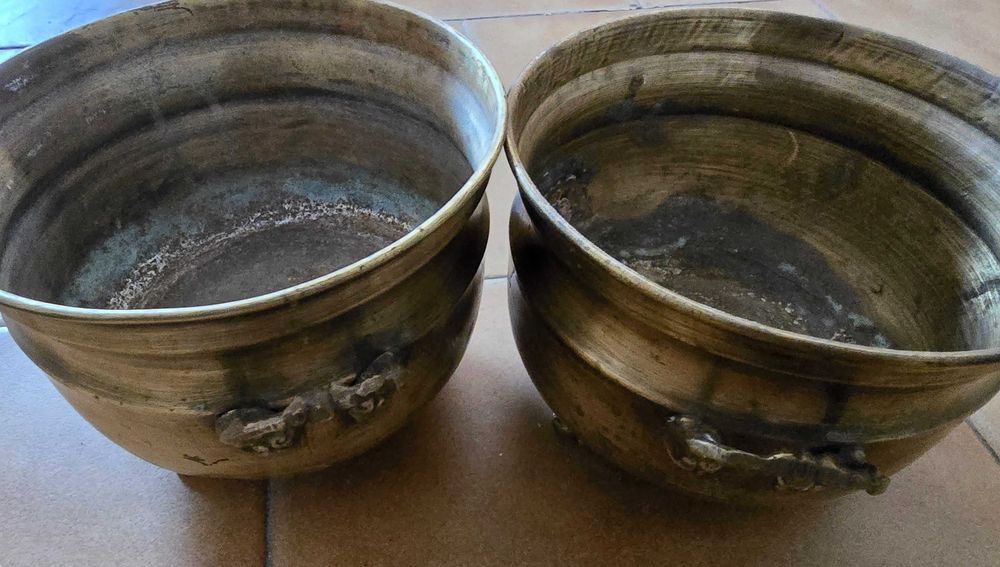 Bule cobre e vasos