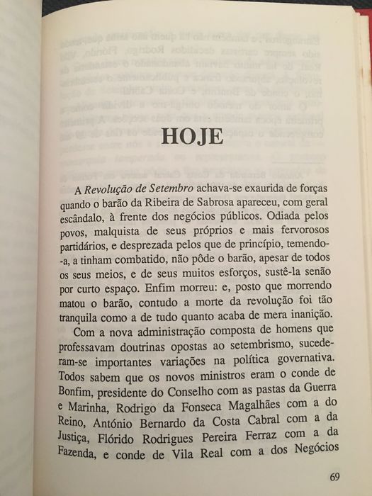 Gomes Freire/ Revolução de 1820 / Memória de 1842