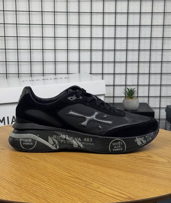 ЗНИЖКА Кросівки Premiata Moerun Black Leather / преміата моеран чорні шкіряні 38-45 НОВІ УНІСЕКС БЕЗ ПЕРЕДПЛАТ БЕЗ ПЕРЕДПЛАТЫ ОПЛАТА НА ПОШТІ премиата