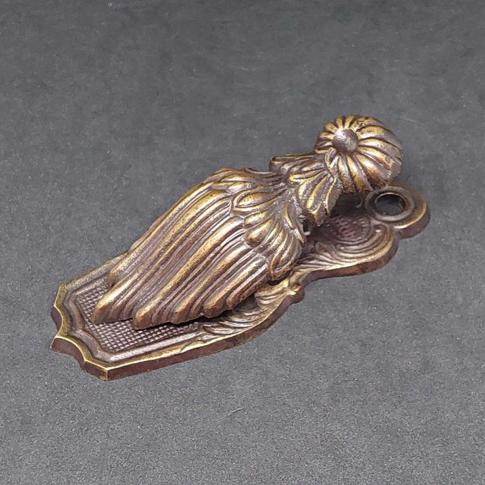 Канцелярский зажим для документов бумаг бронзовый ФРАНЦИЯ 1920-е годы