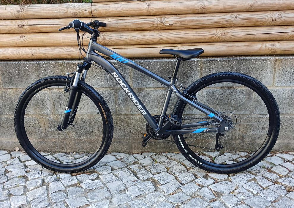 Bicicleta Cinza BTT Rockrider da Decathlon