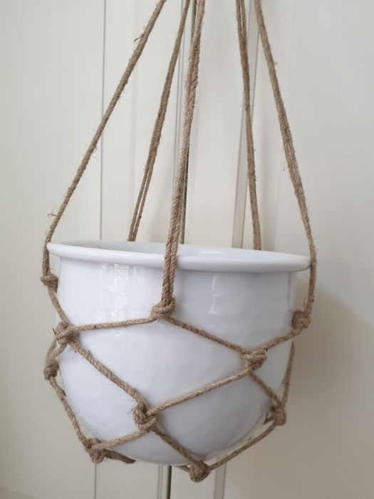 2 szt cena za kmpl * Makrama uchwyt na donice, wisząca donica