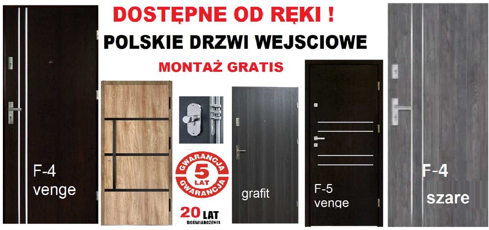 DRZWI zewnętrzne Z MONTAŻEM do mieszkania wejściowe, wewnątrzklatkowe