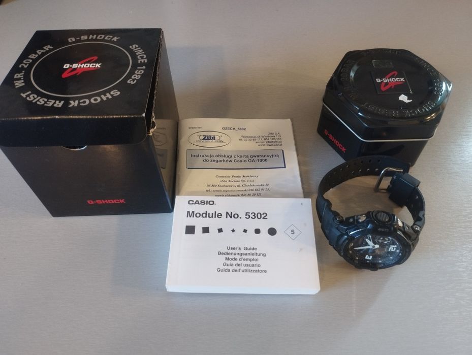 Casio g-shock GA-1000-2BER uszkodzony