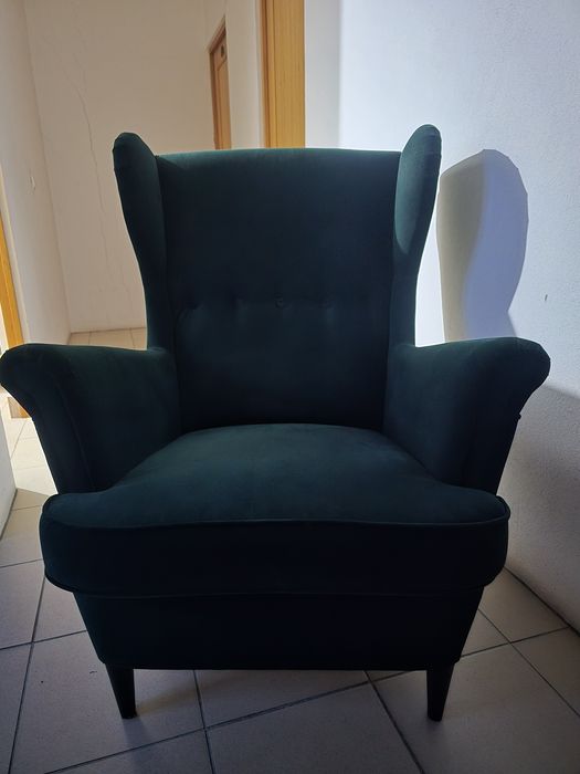 Poltrona - Cadeirão de Veludo - Verde IKEA