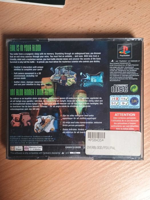 Overblood PSX PS1 PlayStation angielska komplet