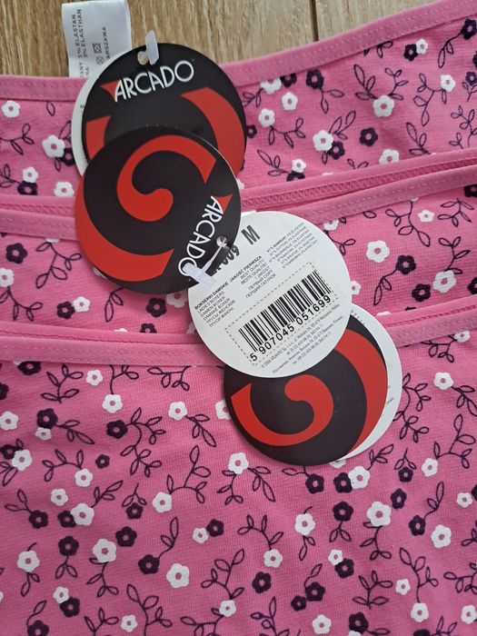 3x Bokserki, majtki damskie Atlantic Arcado, rozmiar M, kwiatki