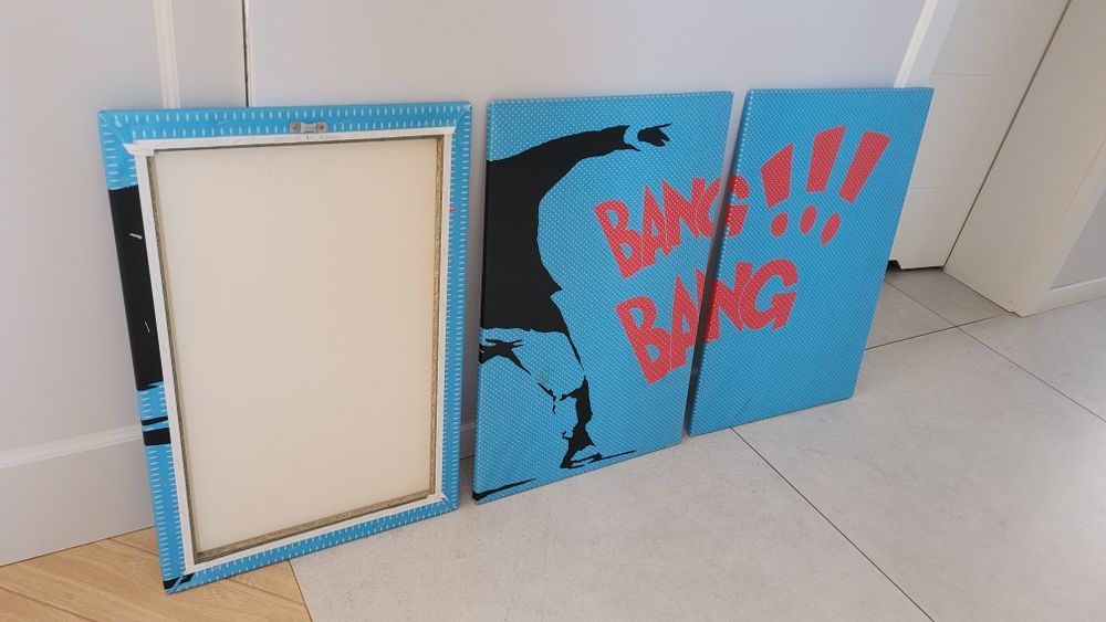 Tryptyk Banksy obrazy