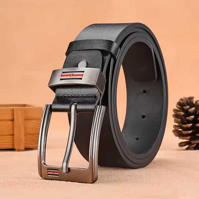 Pasek skórzany męski 120cm czarny biznesowy do Jeansów i Garnituru