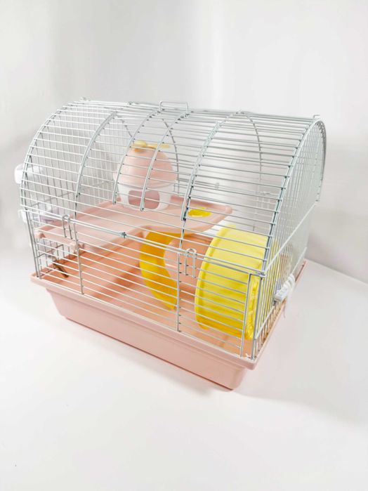 Клетка для хомяков двухэтажная 3503,розовая,35х28х31см. Яркий подарок!