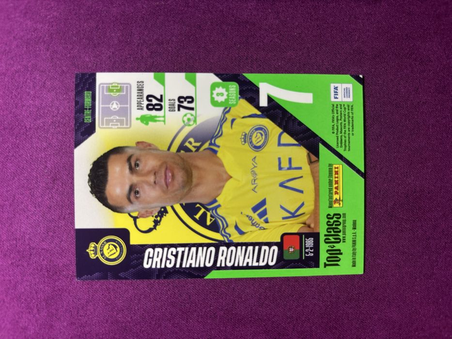 Cristiano Ronaldo Panini Top Class 2025 card