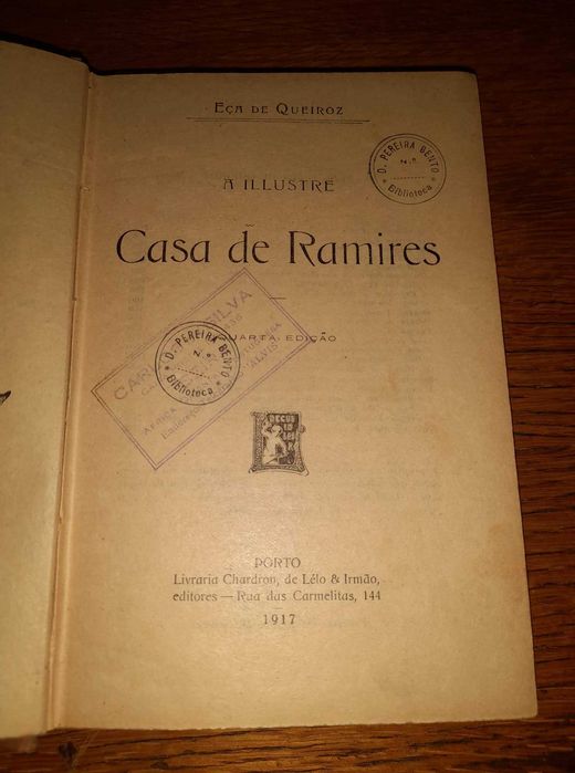 A ilustre casa de Ramirez, Eça de Queiroz quarta edição 1917