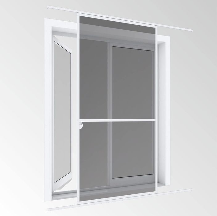 Windhager moskitiera drzwi przesuwne ochronne 120 x 240 cm aluminium