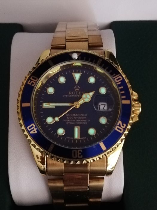 Relógio rolex submariner. Azul royal