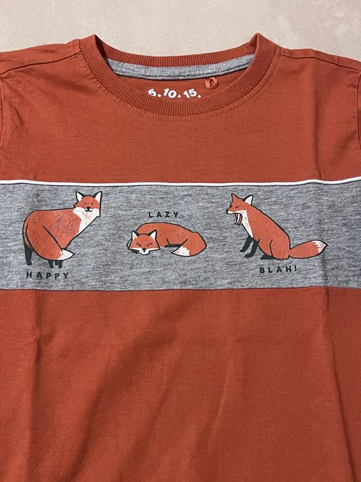 Bluzka koszulka z długim rękawem 5.10.15. lisek liski r. 128