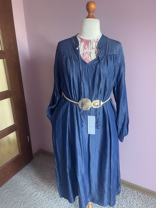 Sukienka ala jeansowa maxi oversize 42/44/46/48