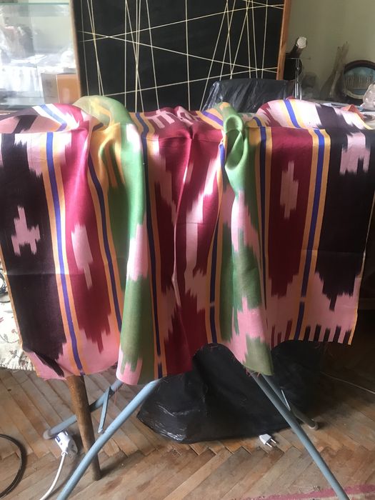 Узбекский натуральный шелк атласный