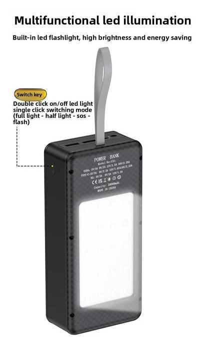 Корпус повербанка PowerBank для батарей 18650 с быстрой зарядкой