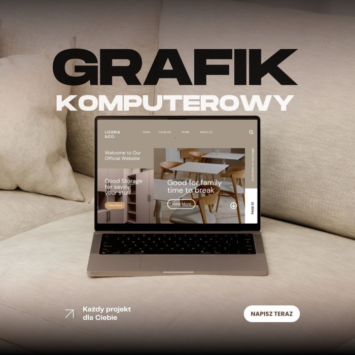 Grafik Komputerowy logo wizytówka projekt graficzny grafika ulotka