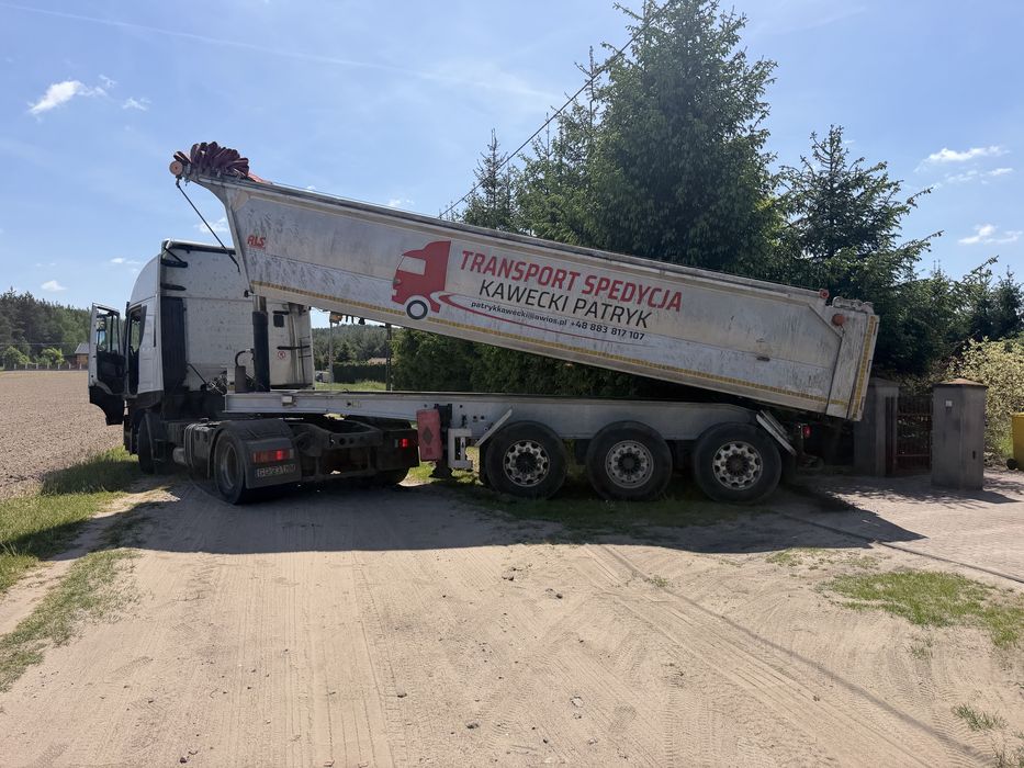 Transport wywrotka  27m3. 45m3