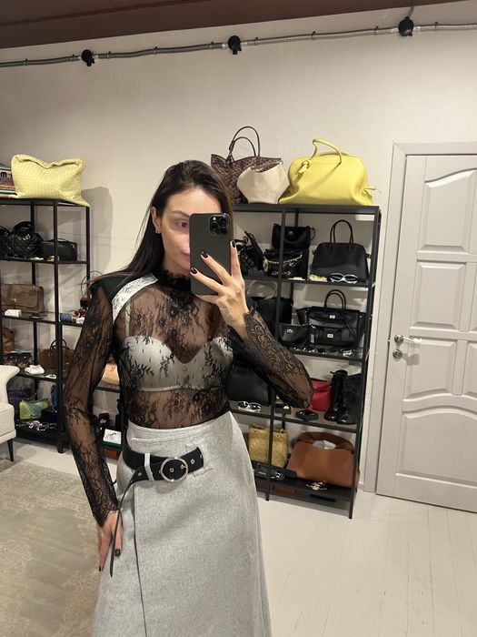 Блуза в мереживо Off-White, розмір S-M! Розпродаж люксових речей 90%