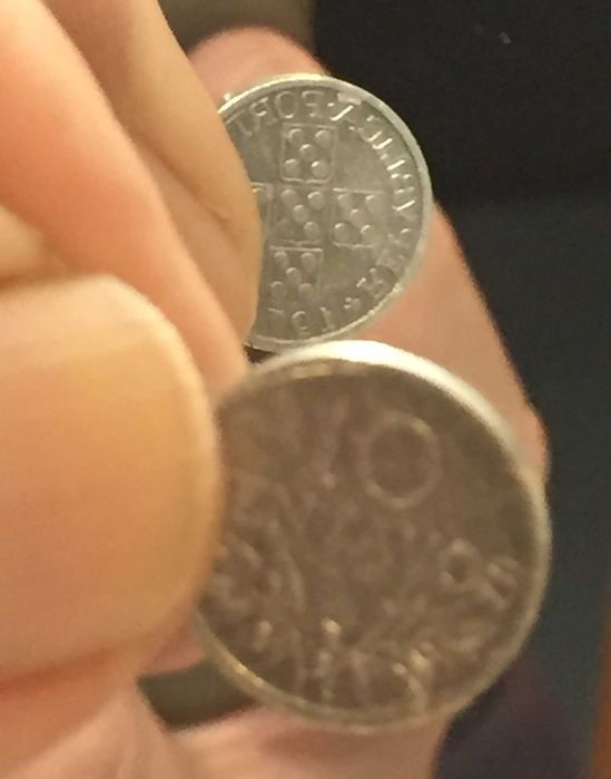 10 centavos 1974 - EIXO VERTICAL - alumínio