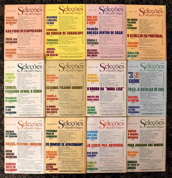 Antigas revistas Selecções do Reader’s Digest (década de 1980)