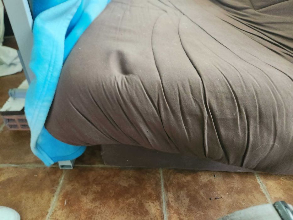 Sofá cama de 3 lugares clic clac castanho