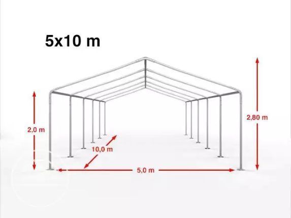 5x10 m Namiot imprezowy PE 350 N biały gratis dostawa
