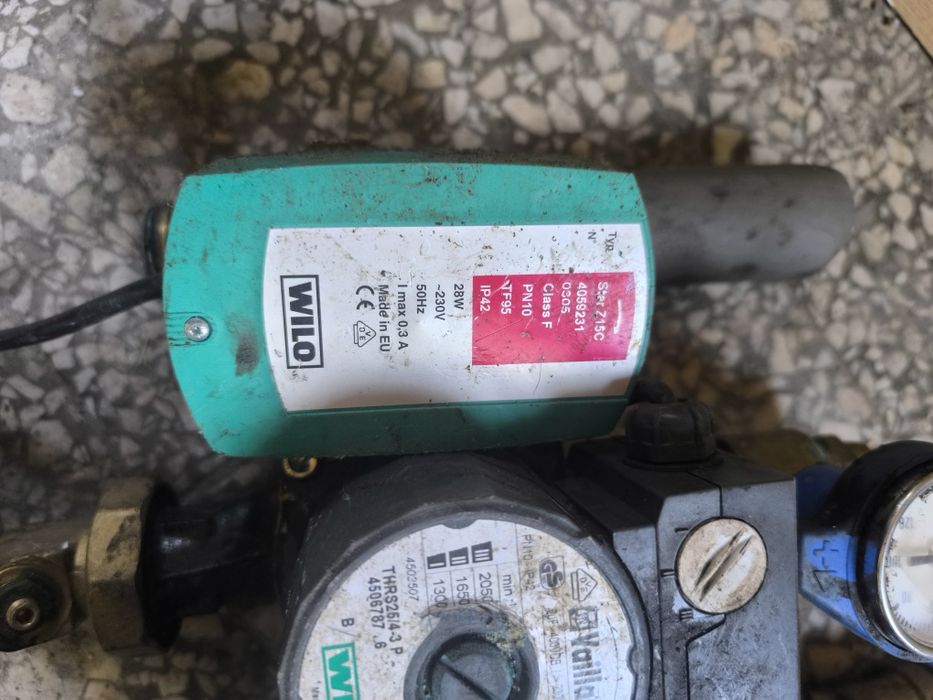 Pompa obiegowa Wilo , grupa pompowa , zawór trójdrożny.